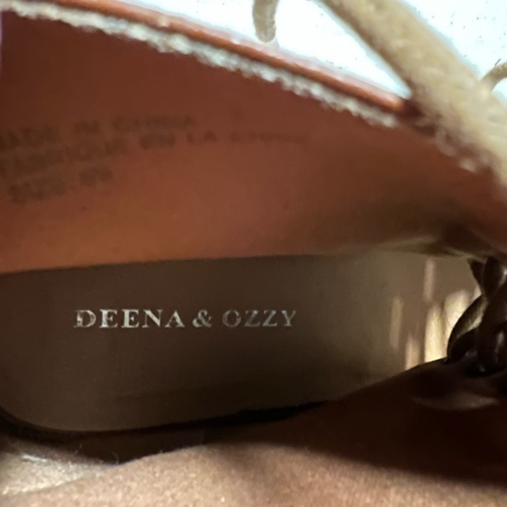 Deen & Ozzy Chunky-heel,‎ Open-toe, Lace-up Booties 8.5 - Picture 8 of 9